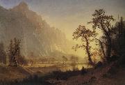 Bierstadt Albert Sunris,Yosemite Valley USA oil painting artist
